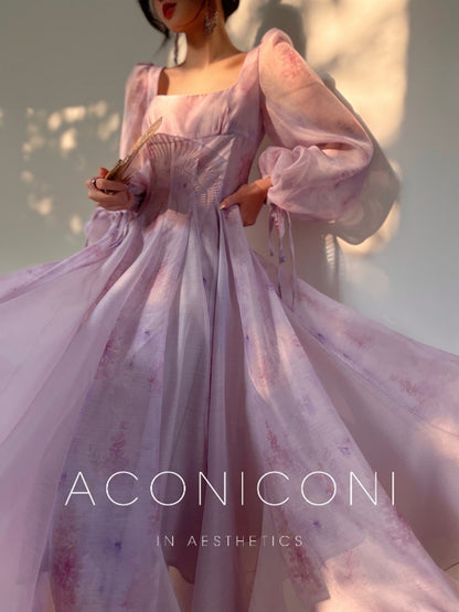 Purple Garden Cloud Romantic Dress