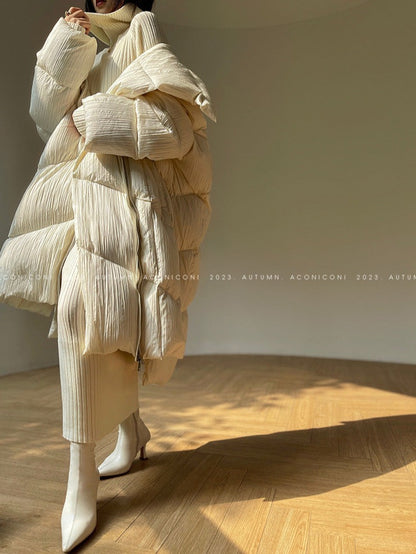 Aconiconi｜Winter Stand Collar Down Jacket Warm Quilt