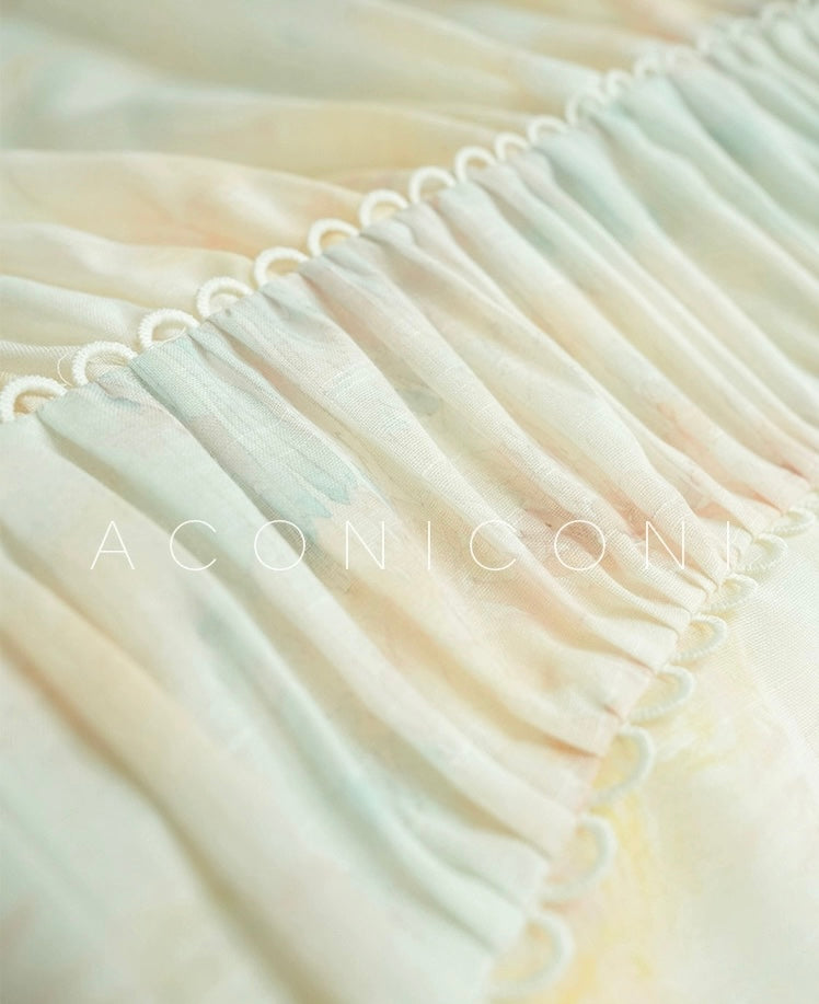 Aconiconi | Honeydew Glow Flowy Dress