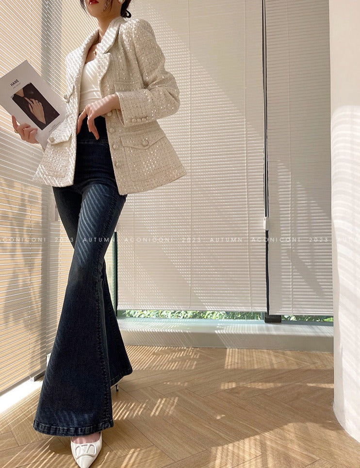 Aconiconi｜Yueluo Suit Sequin Tweed Set