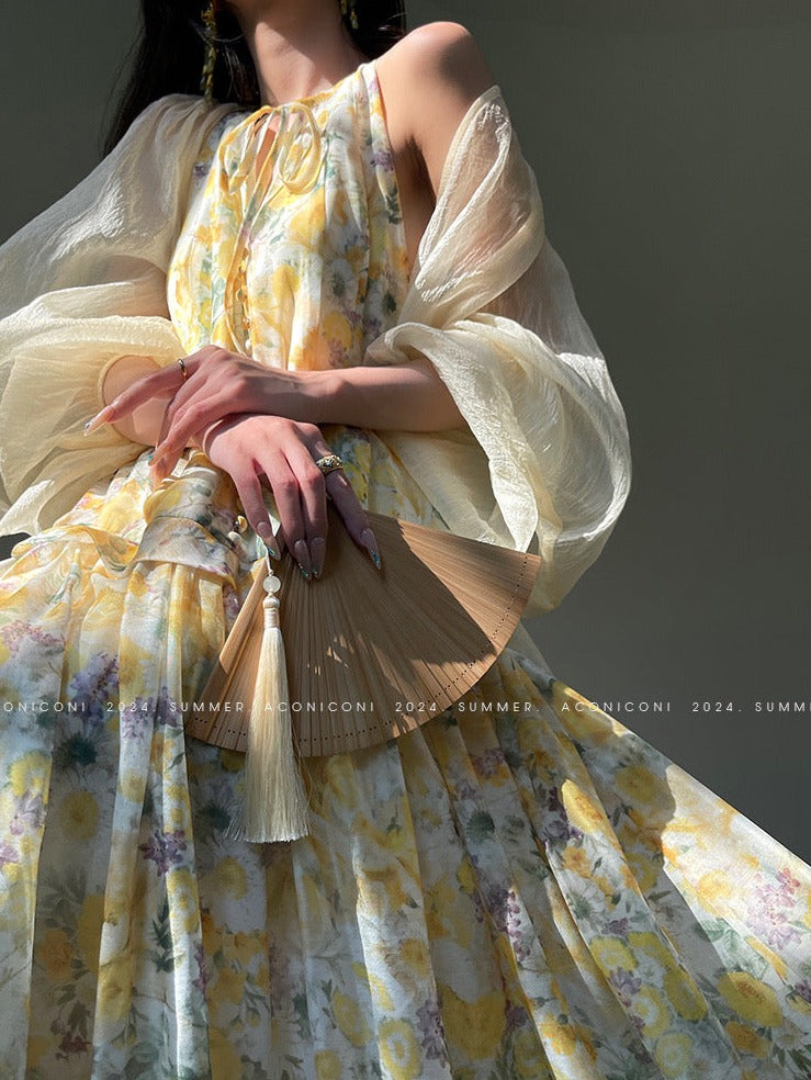 Aconiconi｜Petal Perfection Long Summer Dress