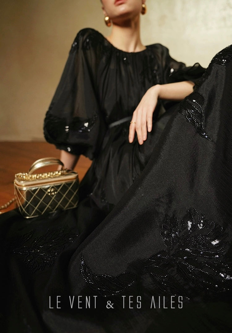 LE VENT & TES AILES | Isabella Noire Evening Dress