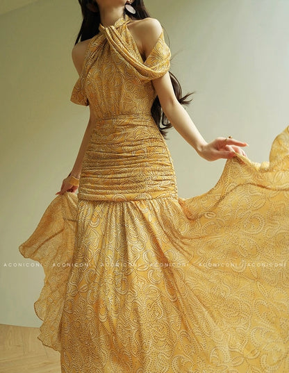 Aconiconi｜Diana’s Secret off-shoulder Dress