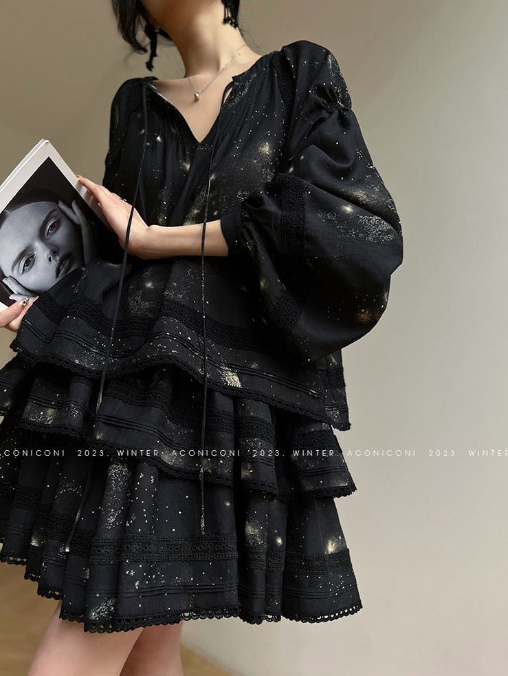 Aconiconi｜Moon Shadow Camellia Skirt Suit