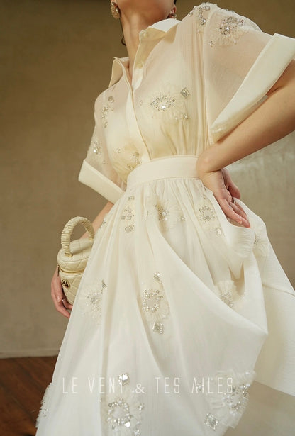 LE VENT & TES AILES | Étoile Blanche Elegant Skirt Set