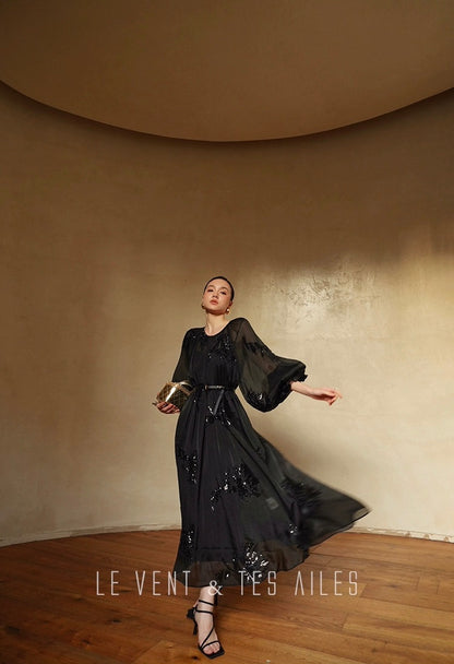 LE VENT & TES AILES | Isabella Noire Evening Dress