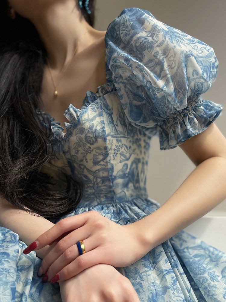 Aconiconi｜Blue Ocean Whisper fairy Dress