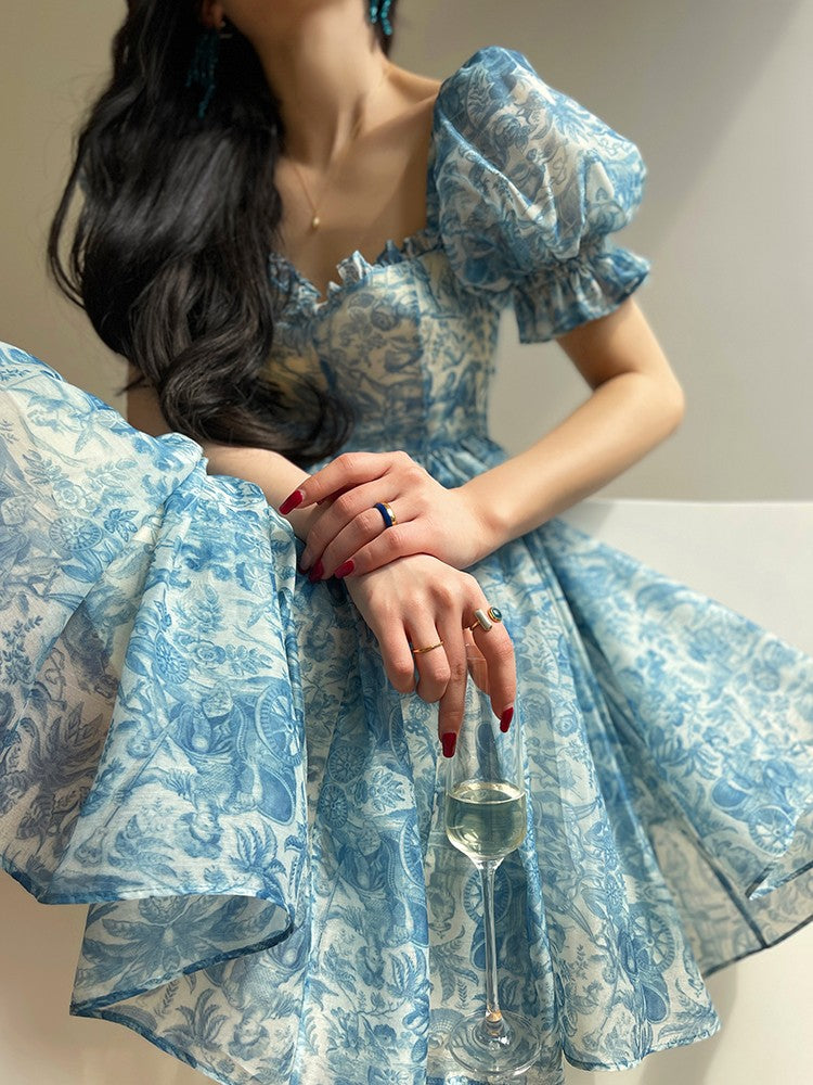 Aconiconi｜Blue Ocean Whisper fairy Dress