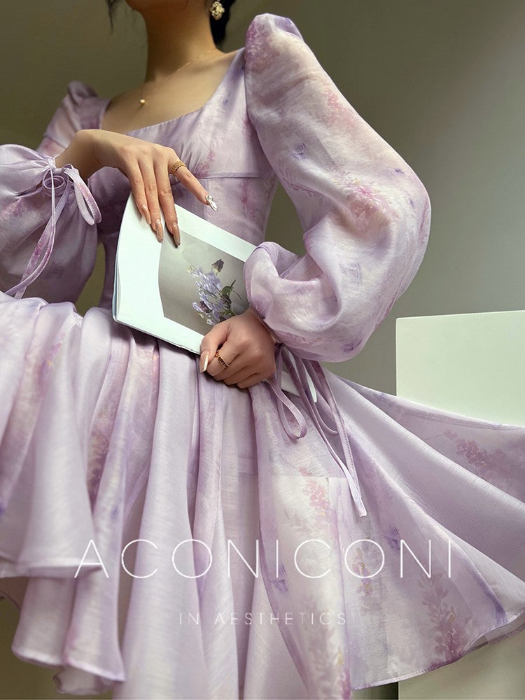 Purple Garden Cloud Romantic Dress