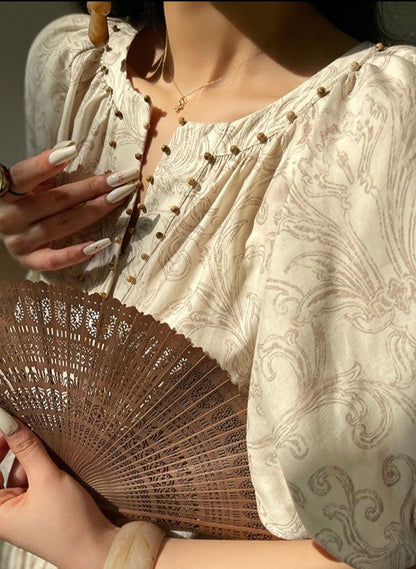 Aconiconi｜Lila Luxe Retro Style Summer Dress