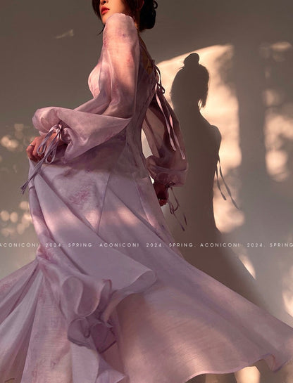 Purple Garden Cloud Romantic Dress