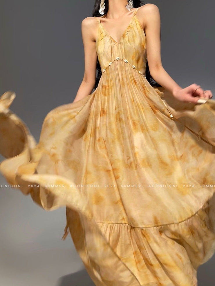 AconiconiSeaside Summer Sunset Long Flowy Dress The Lunaria AconiconiSeaside Summer Sunset Long Flowy Dress The Lunaria