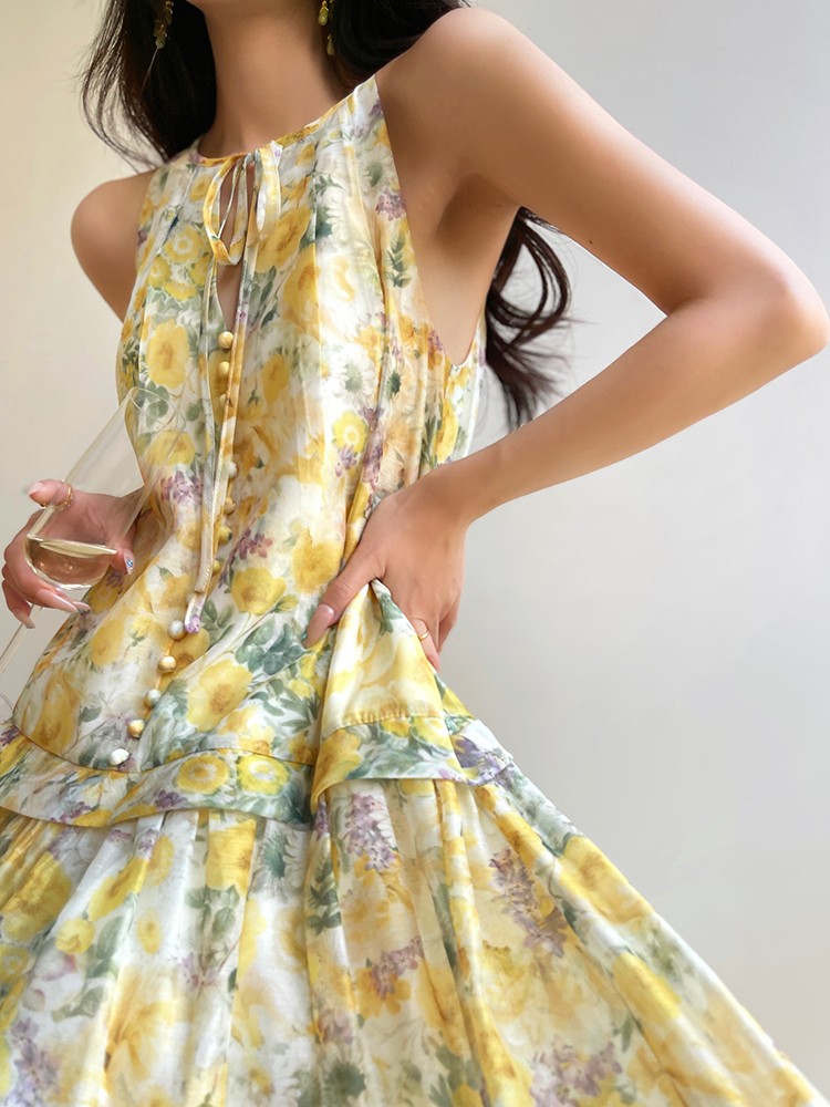 Aconiconi｜Petal Perfection Long Summer Dress