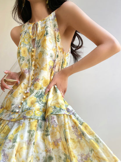 Aconiconi｜Petal Perfection Long Summer Dress