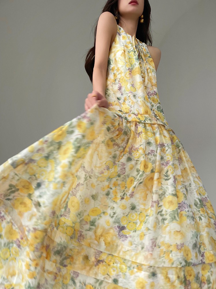 Aconiconi｜Petal Perfection Long Summer Dress