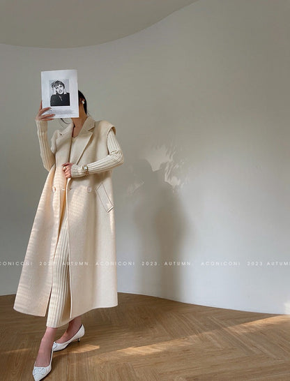 Aconiconi｜Fench long Wool Coat