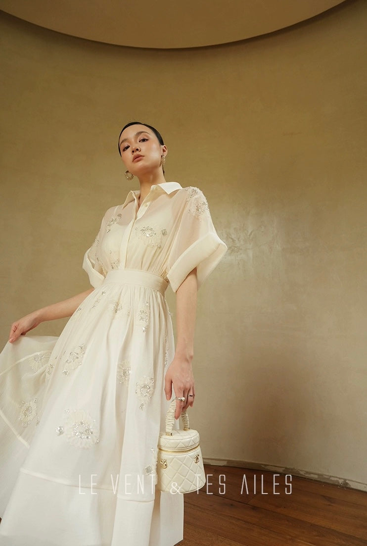 LE VENT & TES AILES | Étoile Blanche Elegant Skirt Set