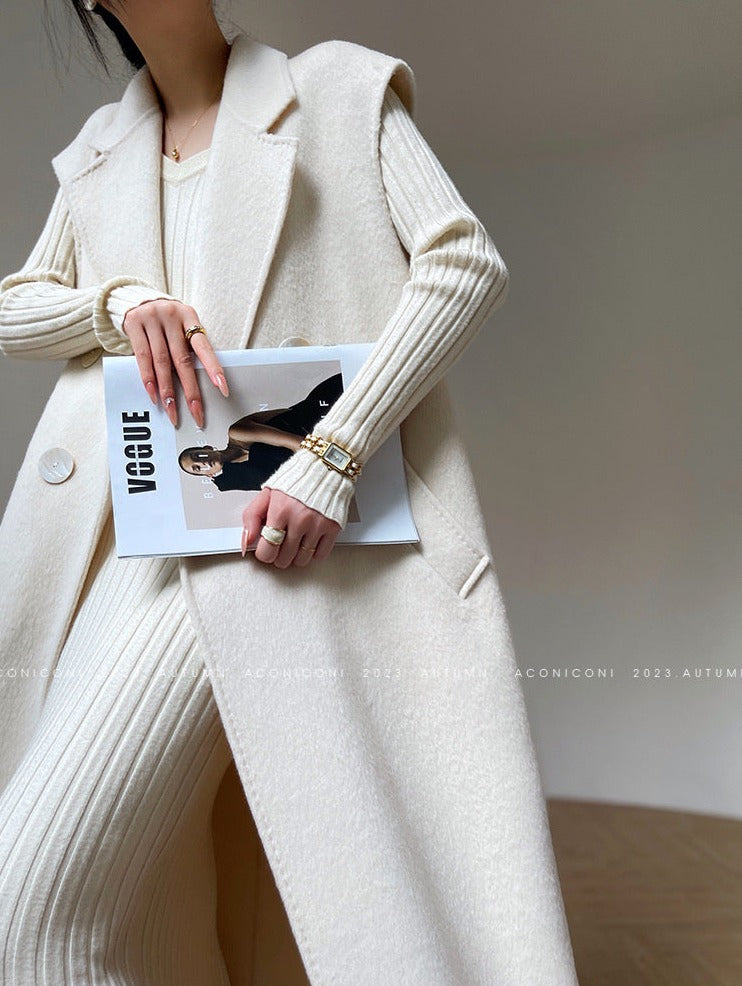 Aconiconi｜Fench long Wool Coat