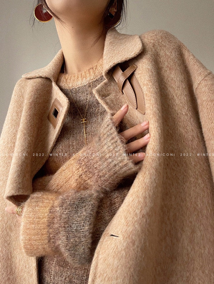 Aconiconi｜Retro 100% Wool Coat