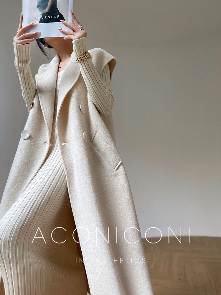 Aconiconi｜Fench long Wool Coat