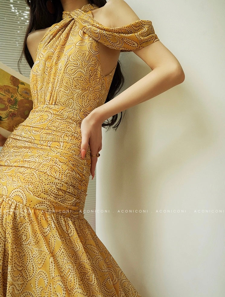 Aconiconi｜Diana’s Secret off-shoulder Dress