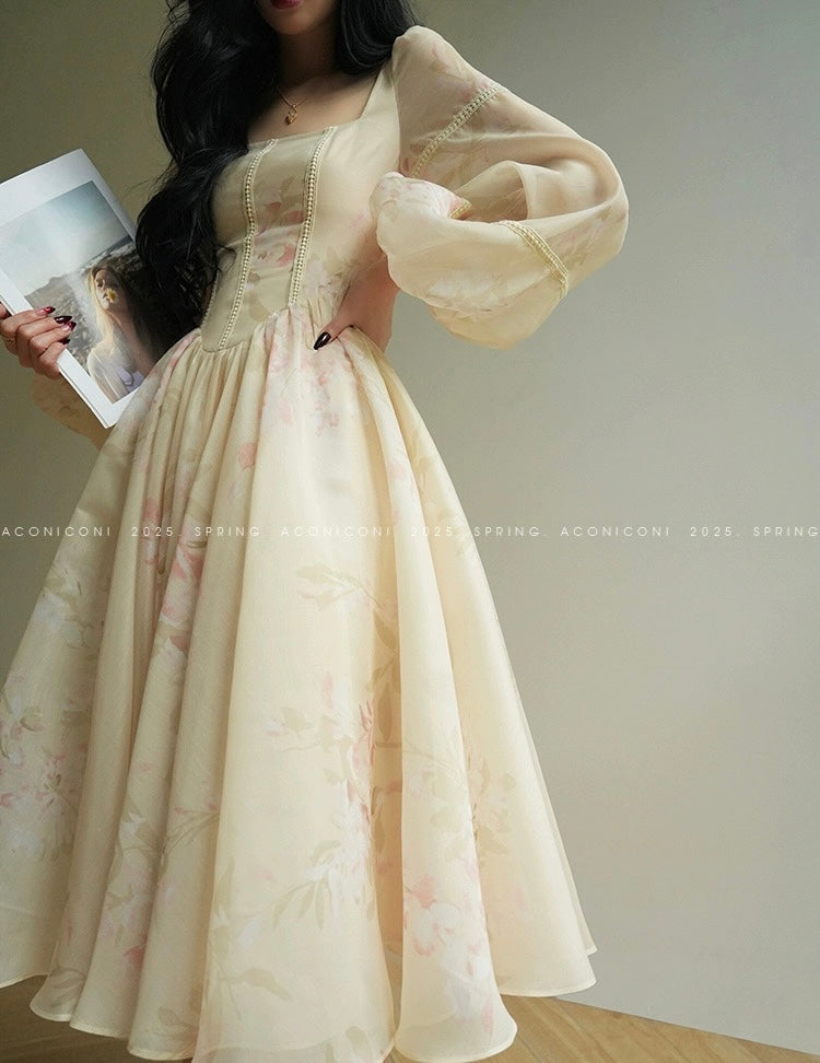 Aconiconi | Apricot Blossoms Flowy Dress