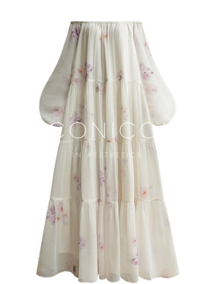 Aconiconi | Lilac Poem Long Flowy Dress