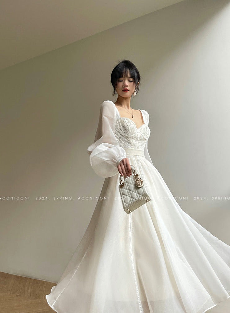 Aconiconi | White Jasmine Luxury Dress