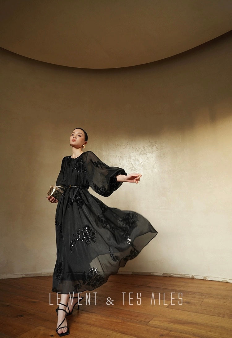 LE VENT & TES AILES | Isabella Noire Evening Dress