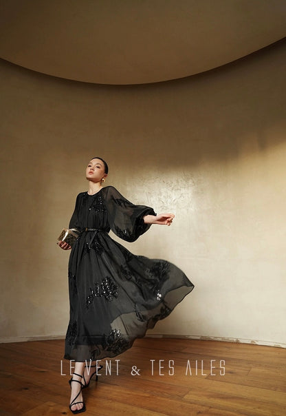 LE VENT & TES AILES | Isabella Noire Evening Dress