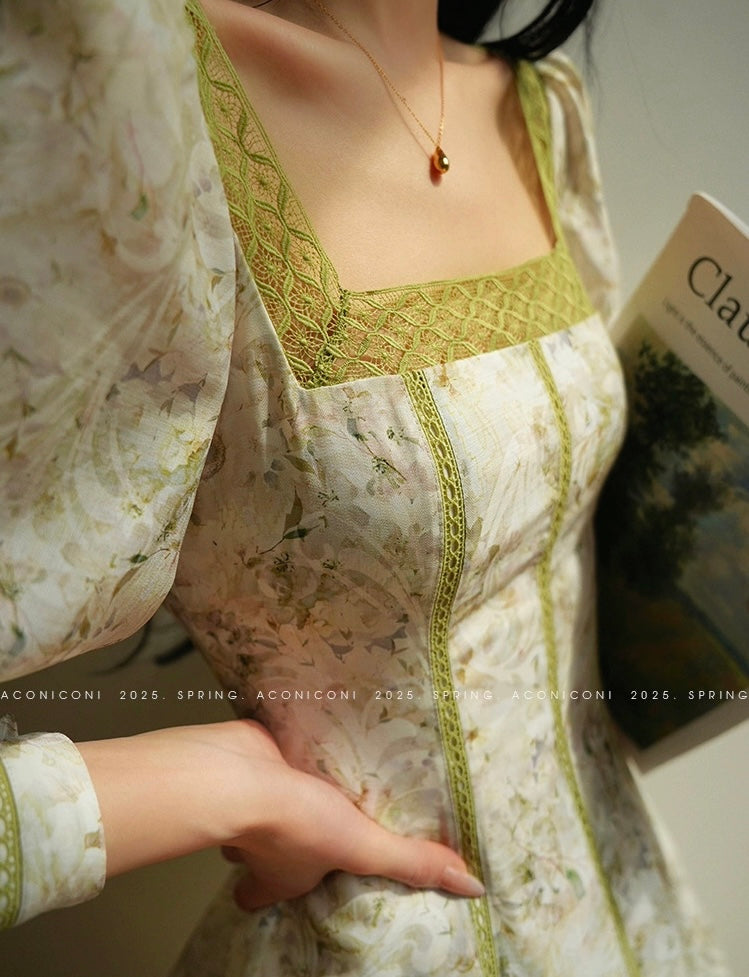 Aconiconi ｜ Sage Romance Summer Dress