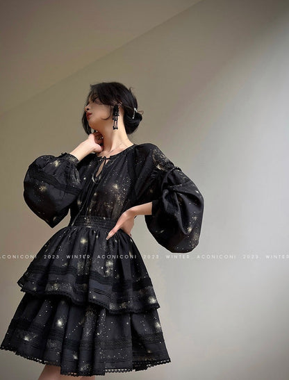 Aconiconi｜Moon Shadow Camellia Skirt Suit