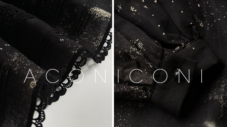 Aconiconi｜Moon Shadow Camellia Skirt Suit