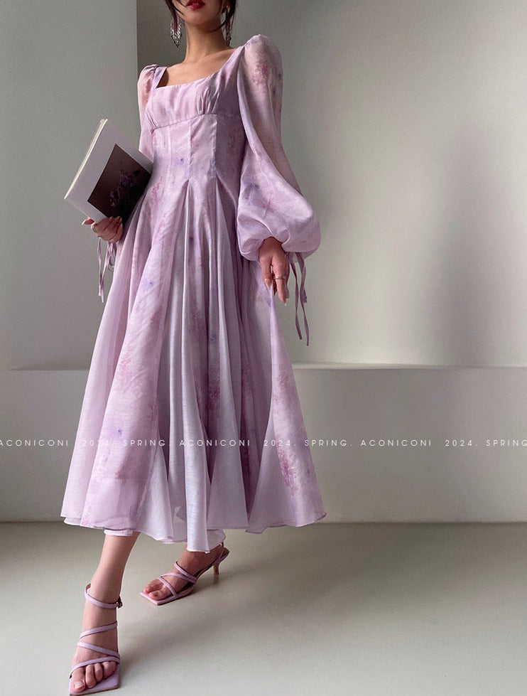 Purple Garden Cloud Romantic Dress