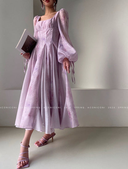 Purple Garden Cloud Romantic Dress