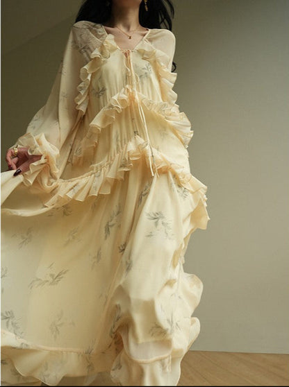 Aconiconi | Misty French Vanilla  Long Dress