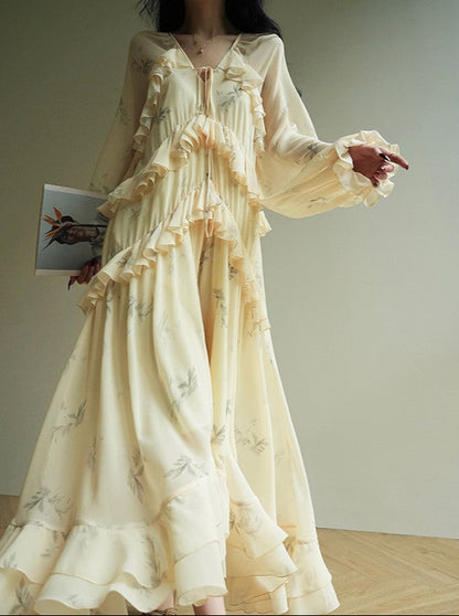 Aconiconi | Misty French Vanilla  Long Dress