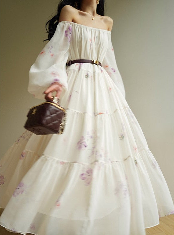 Aconiconi | Lilac Poem Long Flowy Dress