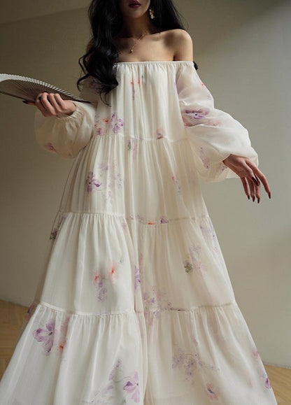 Aconiconi | Lilac Poem Long Flowy Dress