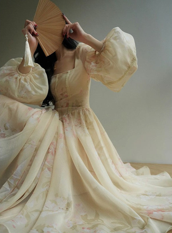 Aconiconi | Apricot Blossoms Flowy Dress