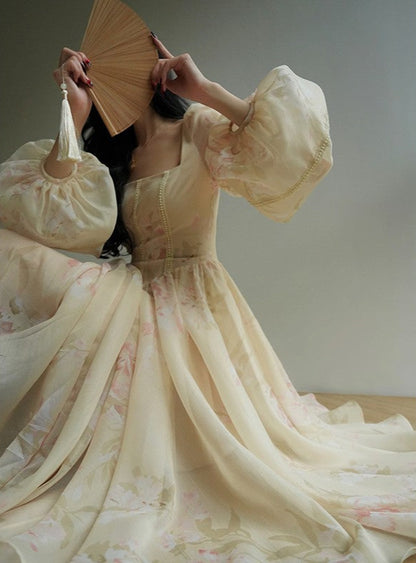 Aconiconi | Apricot Blossoms Flowy Dress