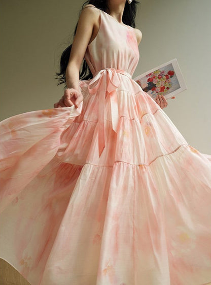 Aconiconi | Vienna Kiss Sleeveless Flowy Dress