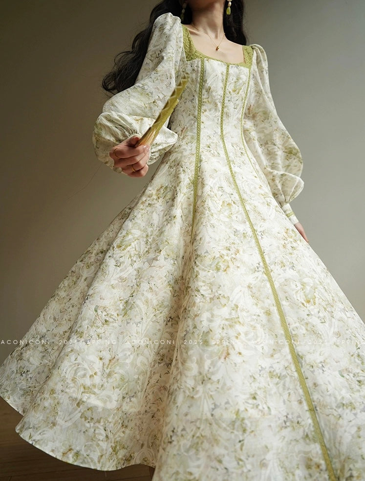 Aconiconi ｜ Sage Romance Summer Dress