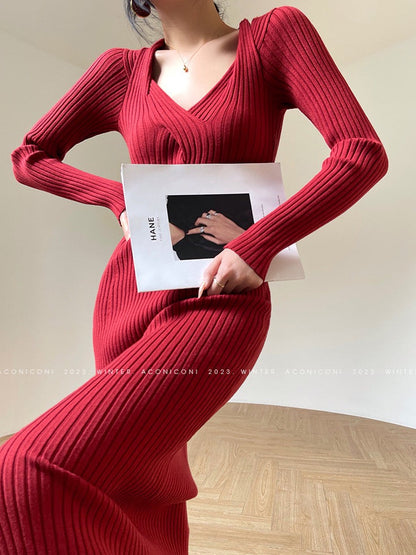 Aconiconi | Light Dream Elegant Knitted Dress