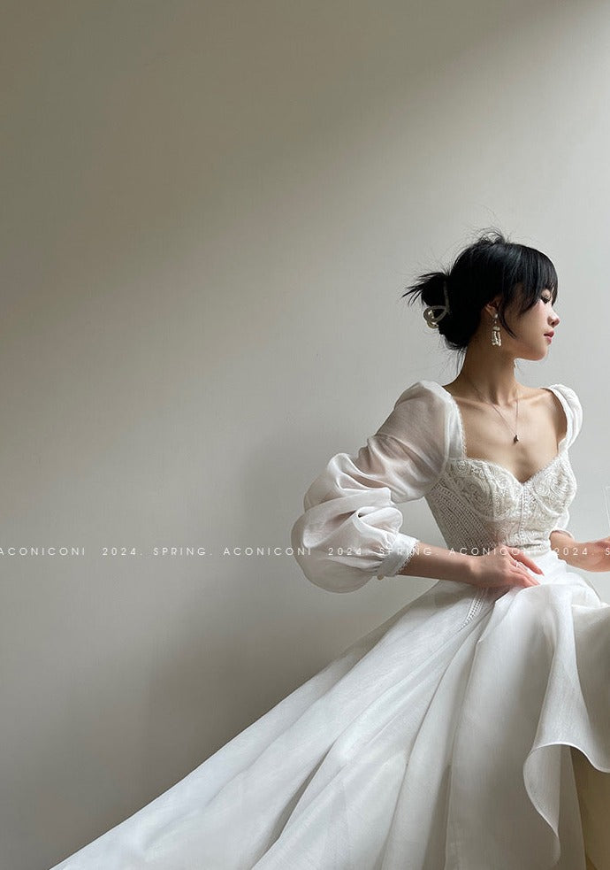 Aconiconi | White Jasmine Luxury Dress