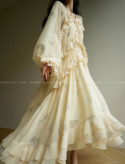 Aconiconi | Misty French Vanilla  Long Dress