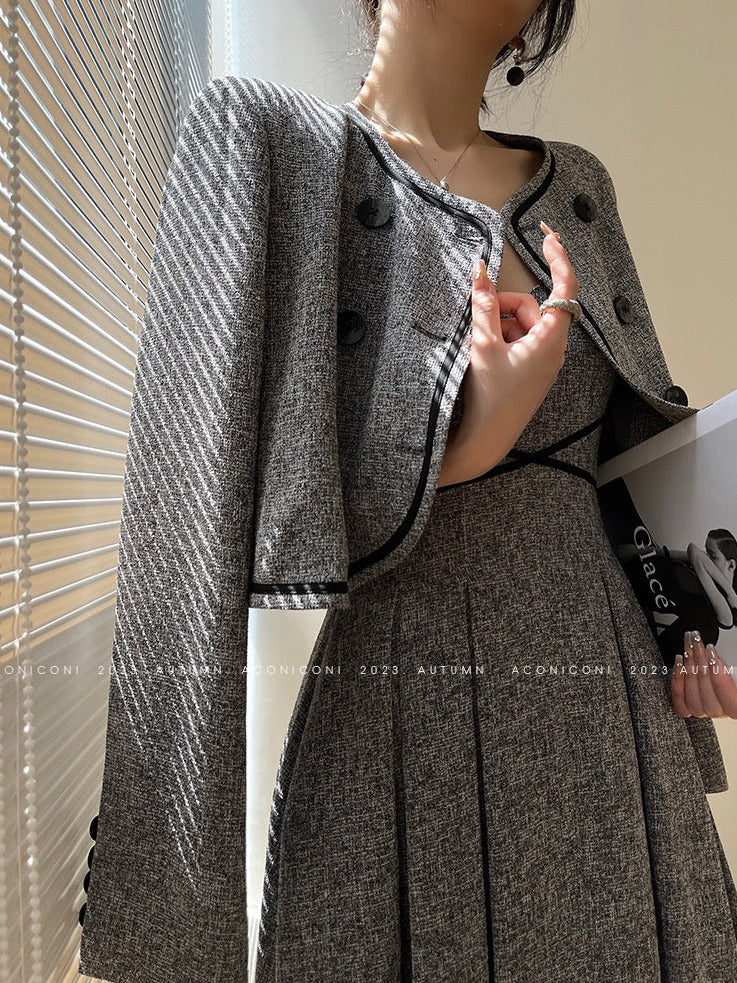 Aconiconi｜Kawashima Girl Elegant Temperament Dress Suit Sling Long Dress