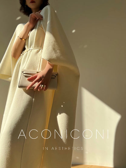 Aconiconi | Elegant  Wool Coat & Dress  Set