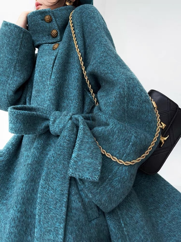 Aconiconi｜Lanyu Bay Long Wool Coat