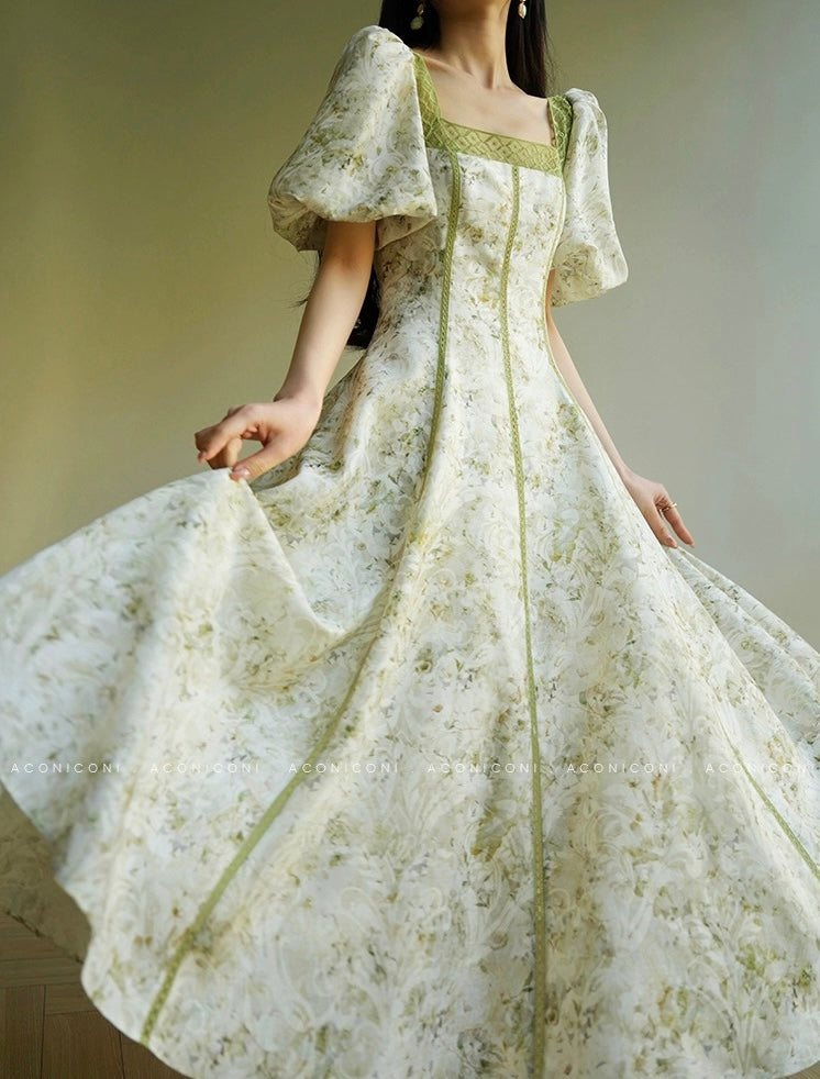 Aconiconi ｜ Sage Romance Summer Dress